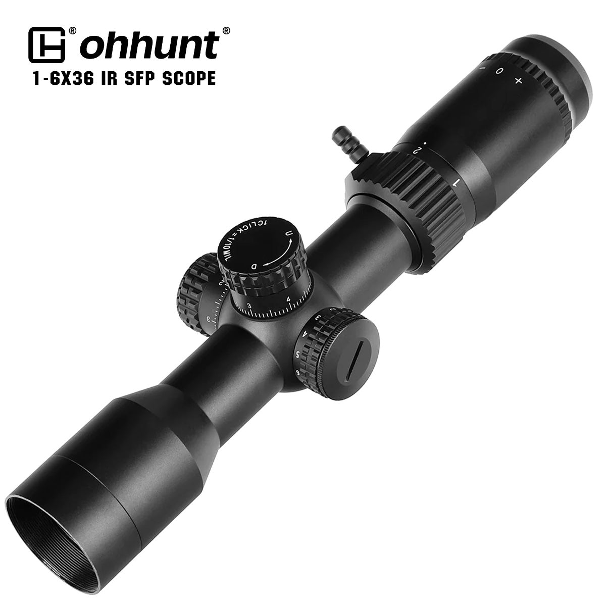 Sniper 3-12x33MAOL Compact Rifle Scope – Long Eye Relief, Mil-Dot Reticle, RGB Front AO, (LT1428L)