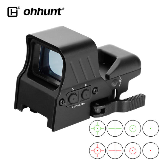ohhunt® 1X22 Quick Detach Reflex Red Dot Sight 4 Reticle Red/Green