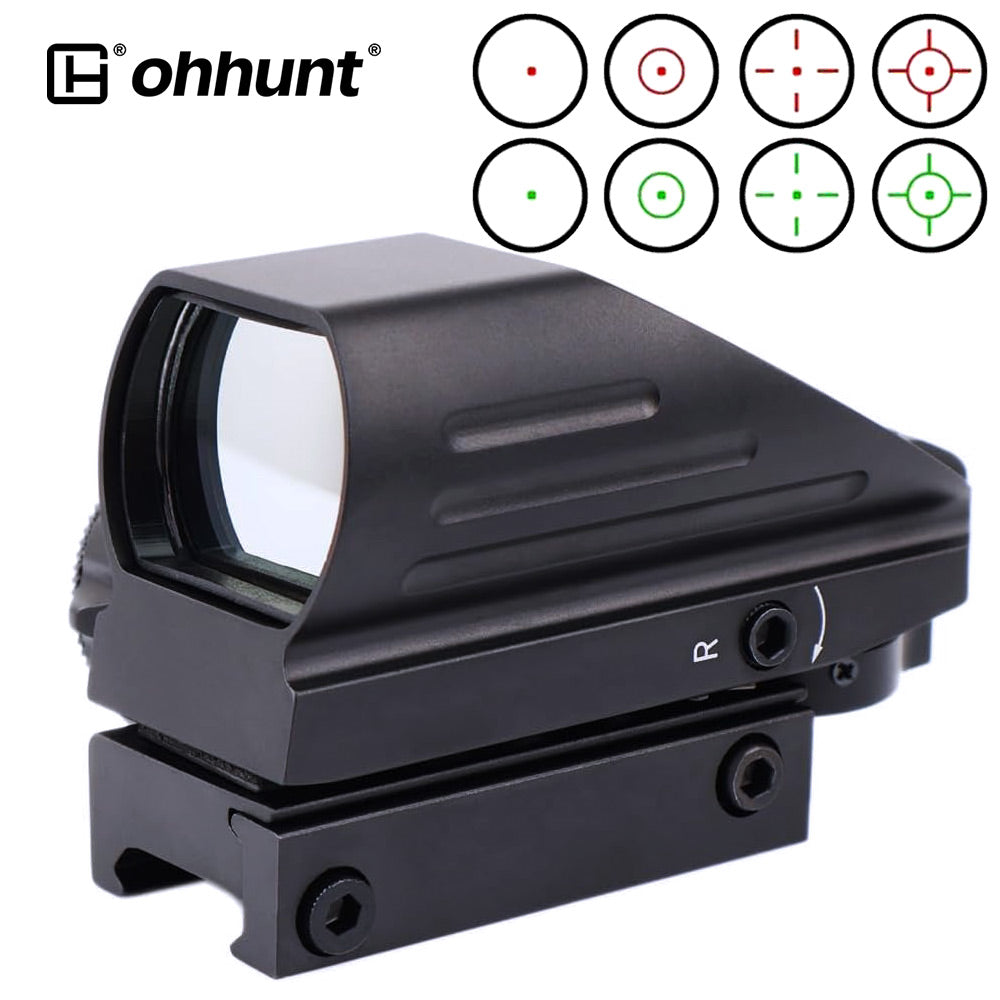 Reflex Red Dot Sight 1X22X33 with Red/Green MultiReticle ohhunt