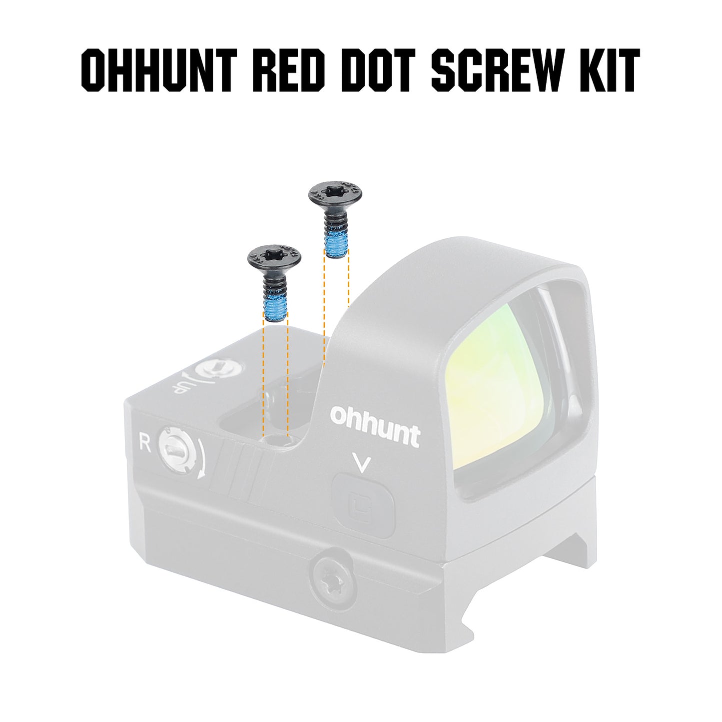 ohhunt® Screws Set for Red Dot Sight and Mount Includes #4-40 in 6.35mm/ 7.5mm/ 8.5mm/ 9.52mm/ 11.11mm Length