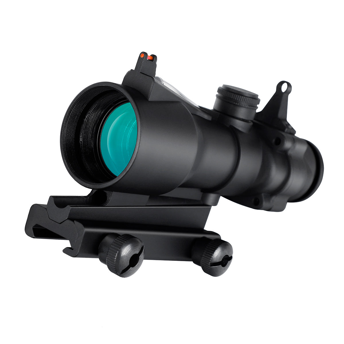 ohhunt® 4X32 Prism Scope Red Optic Fiber Sight with Back-up Sight Honeycomb Filter Horseshoe Reticle