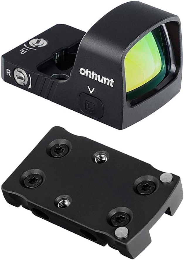 ohhunt® RD U2MR Shake Awake Multiple-Reticle Red Dot Sight with 3 MOA Dot and 36 MOA Circle Reticle Compatible with RMR Cut