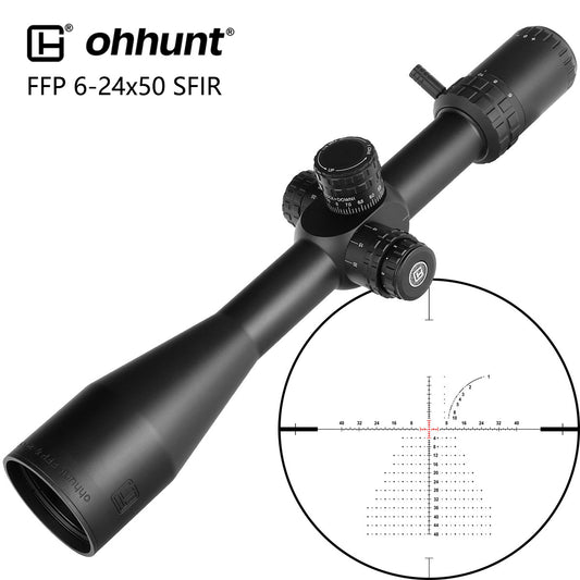 ohhunt® Gen2 6-24X50 SFIR FFP Long Range Rifle Scope with Sunshade Tactical Riflescope