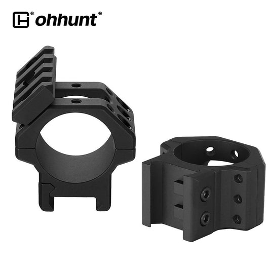 ohhunt® 1 inch 30mm Scope Rings with Detachable Top Picatinny Rail Low Profile
