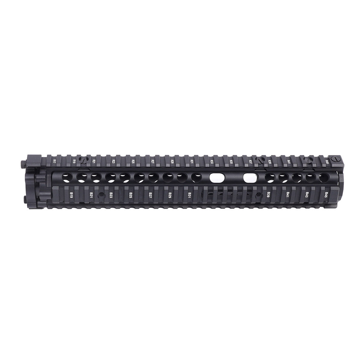 Ohhunt MK18 Handguard Quad Rail Drop-in Design avec découpe de vue avant M4A1 AR-15 - 12,7 pouces