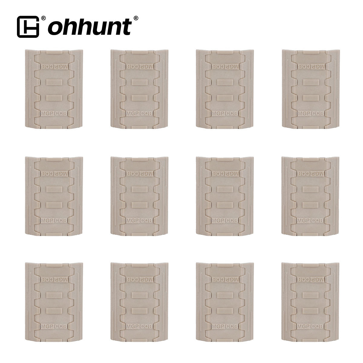 ohhunt® Armour M-LOK Rail Covers Set Polymer Handguard Panel - Tan, Pack of 12