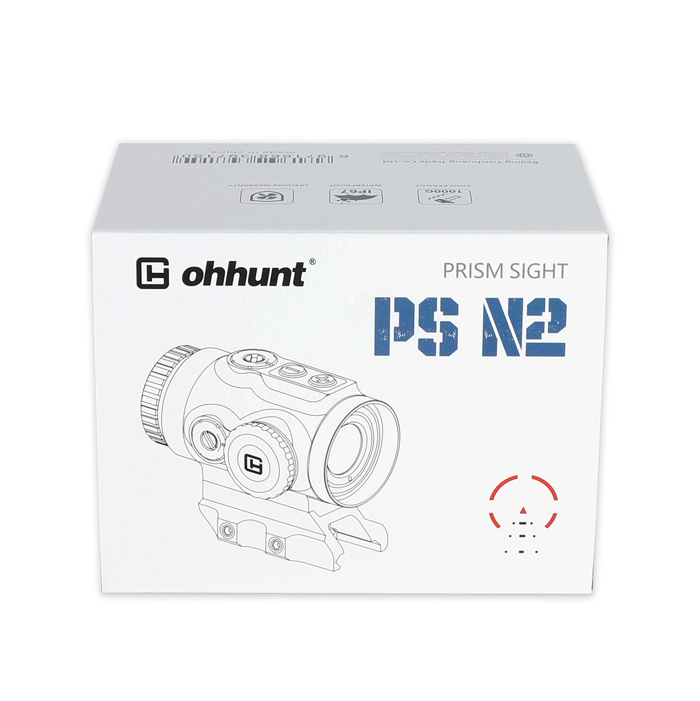 ohhunt® 3X Prism Scope PS N2 with BDC Reticle and Absolute Co-Witness Mount