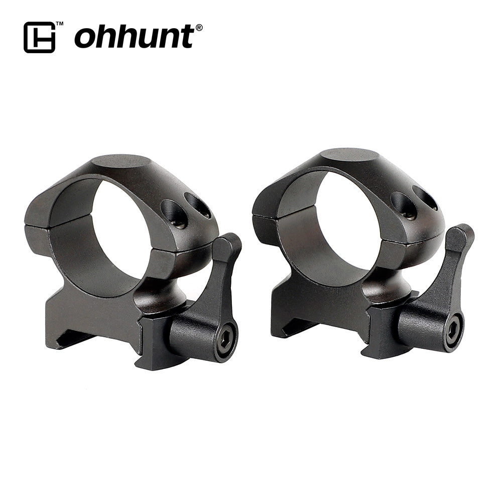 ohhunt® Steel Quick Release 1 inch Picatinny Scope Rings Medium Profil