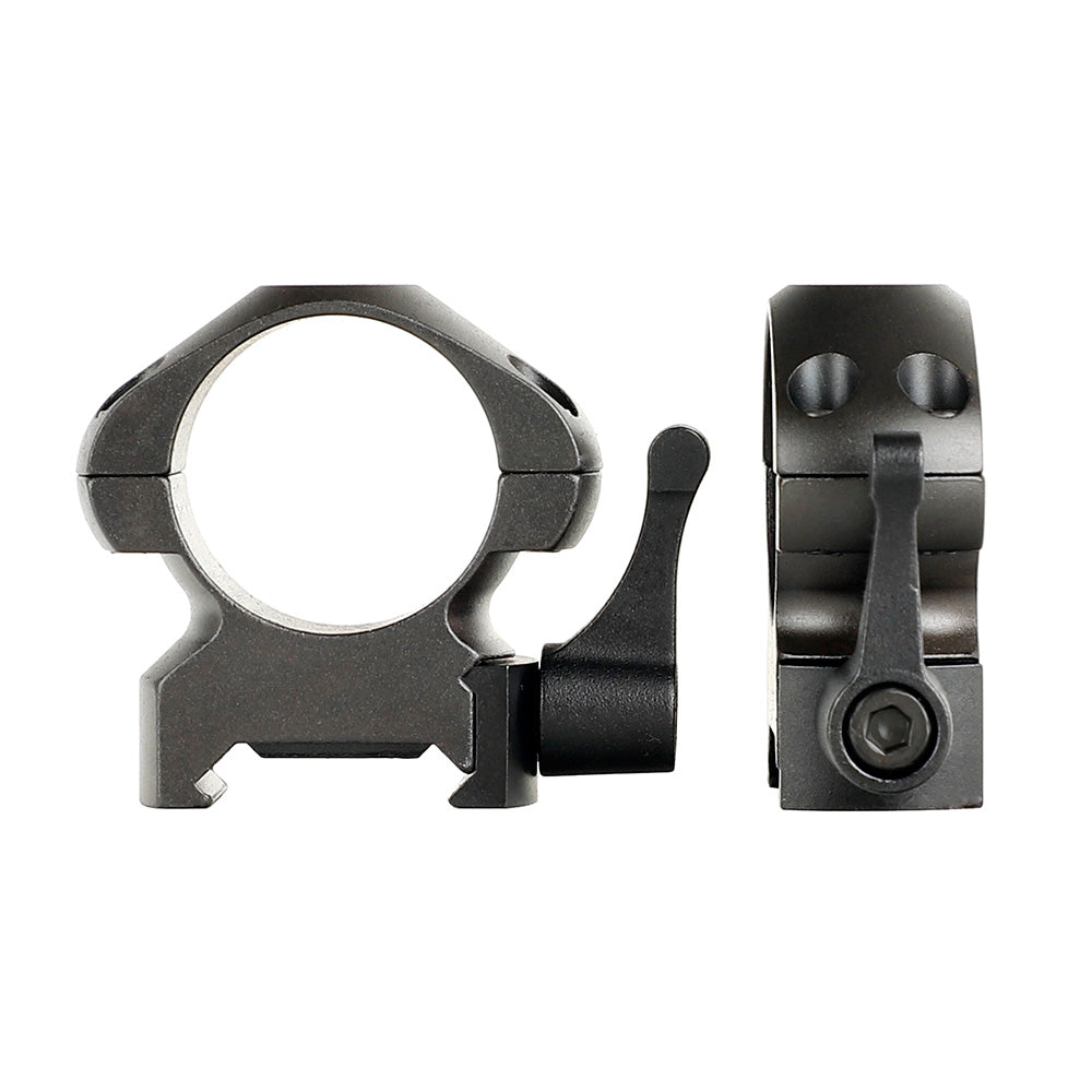 ohhunt® Steel Quick Release Anéis de escopo Picatinny de 1 polegada de perfil médio 2 unidades