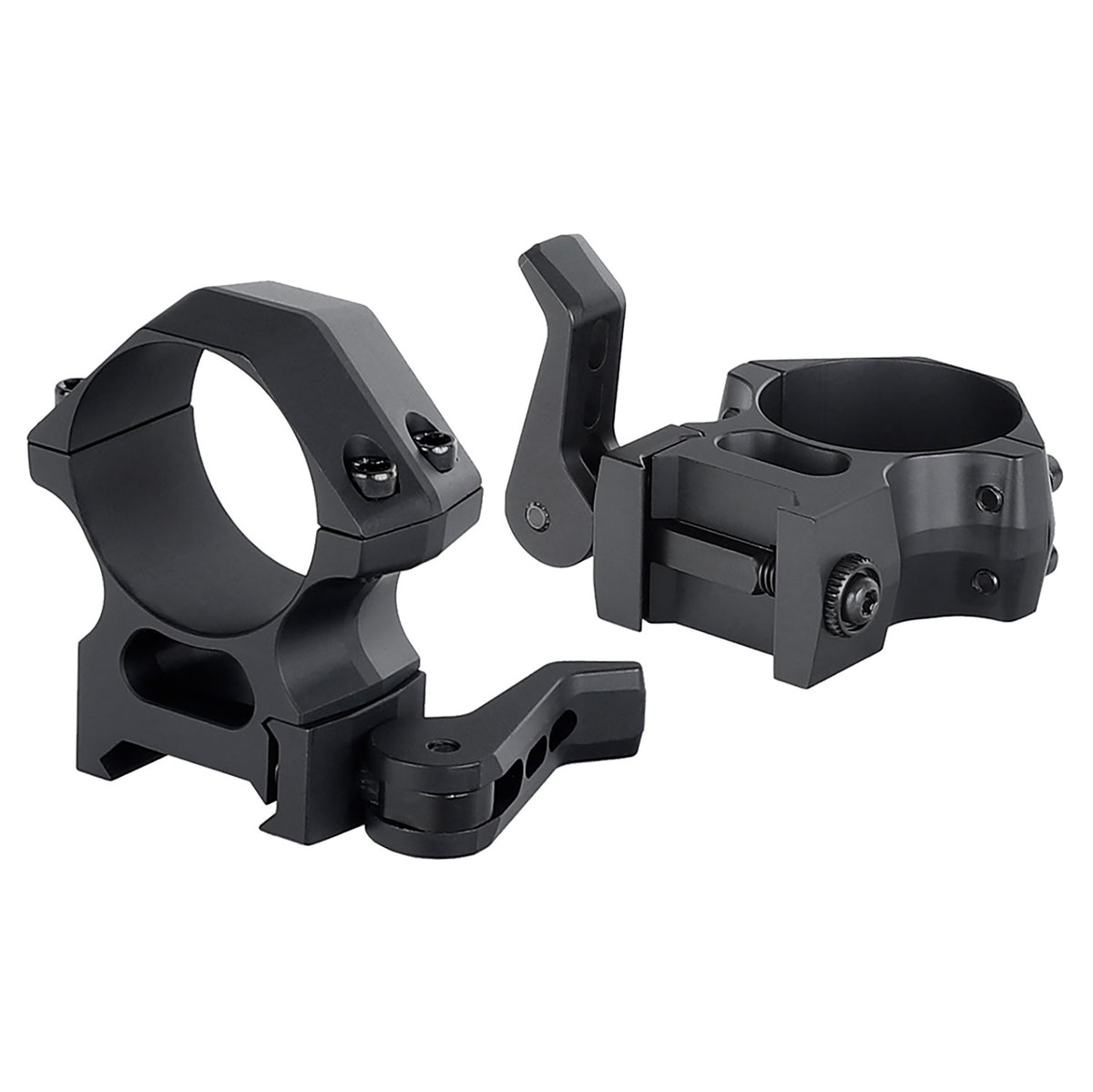 ohhunt® Pro Quick Release 30mm Scope Rings Mount Picatinny Rail 7075-T6 Aluminum - High Profile
