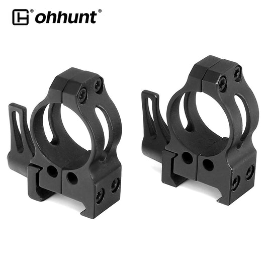 ohhunt® Cast Steel 1 inch Quick Release Scope Rings Mount - Low Profile