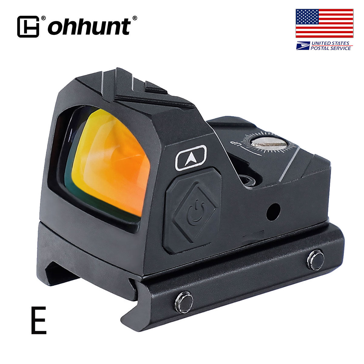 ohhunt® 2 MOA Shake Awake Micro Red Dot Sight Configurações de iluminação 12x Pegada RMR com pistola e montagem Picatinny