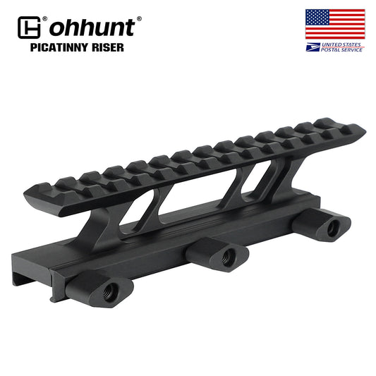 ohhunt® 1.1 inch High profile Cantilever Picatinny Riser Mount Thumb Tightening