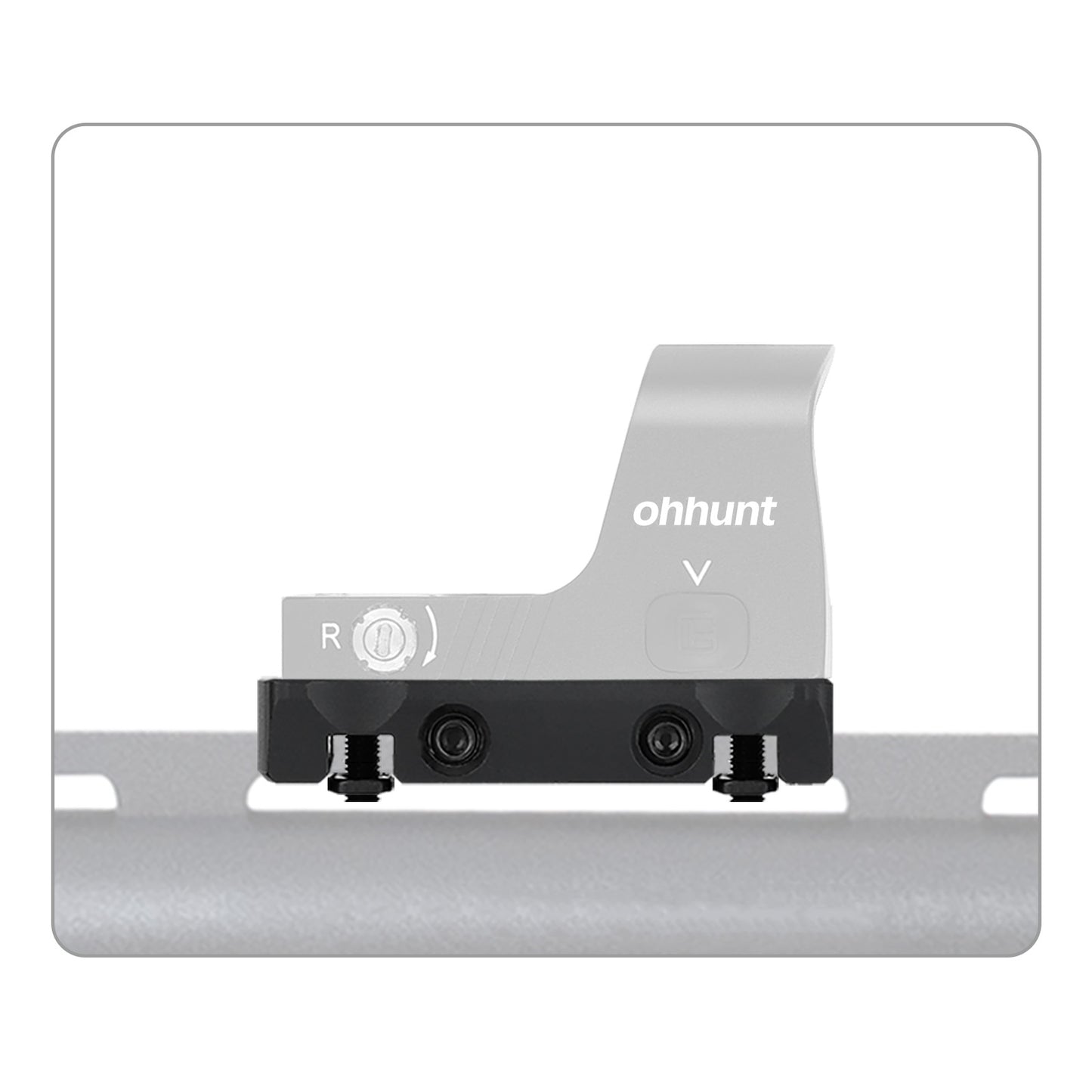 ohhunt Universal Shotgun Ventilated Rib Mount Adapter Plate for RMR Footprint Red Dot Sight