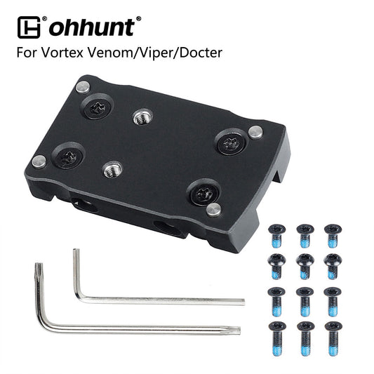 ohhunt Universal Steel Ventilated Rib Mount Plate for Vortex Venom/Viper/Burris Fastfire/Docter
