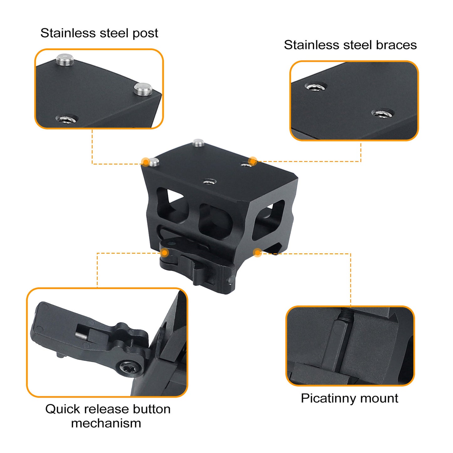 ohhunt® QD Picatinny Red Dot Riser Mount for RMR Footprint Optics