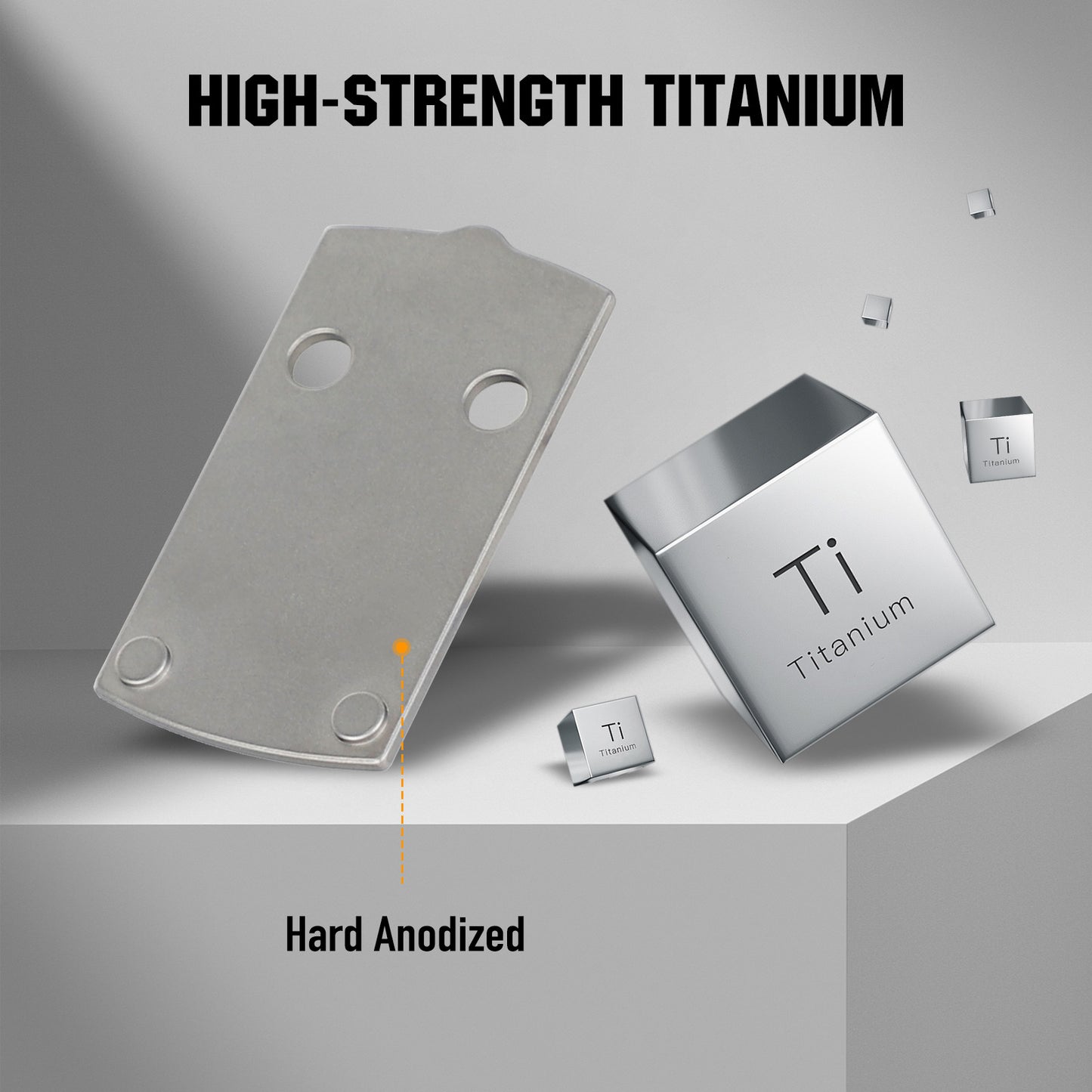 ohhunt® Titanium Adapter Plate Compatible with Hellcat OSP Holosun 407K/507K, Mounting Plate for Glock 43X/48 MOS