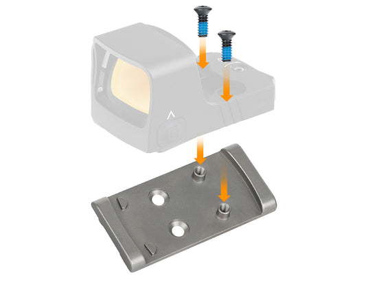 ohhunt® Titanium Adapter Plate Compatible with RMSc Cut Optic Holosun 407K/507K/EPS Carry/EPS/RomeoZero/ohhunt RD U1/RD U3 for Glock 17 19 MOS