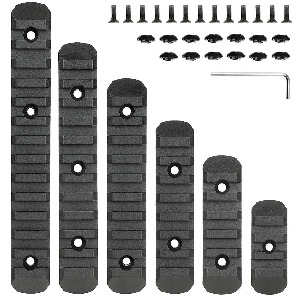 ohhunt® Resin Picatinny Rail Section Set fit M-lok & KeyMod 6 Pcs