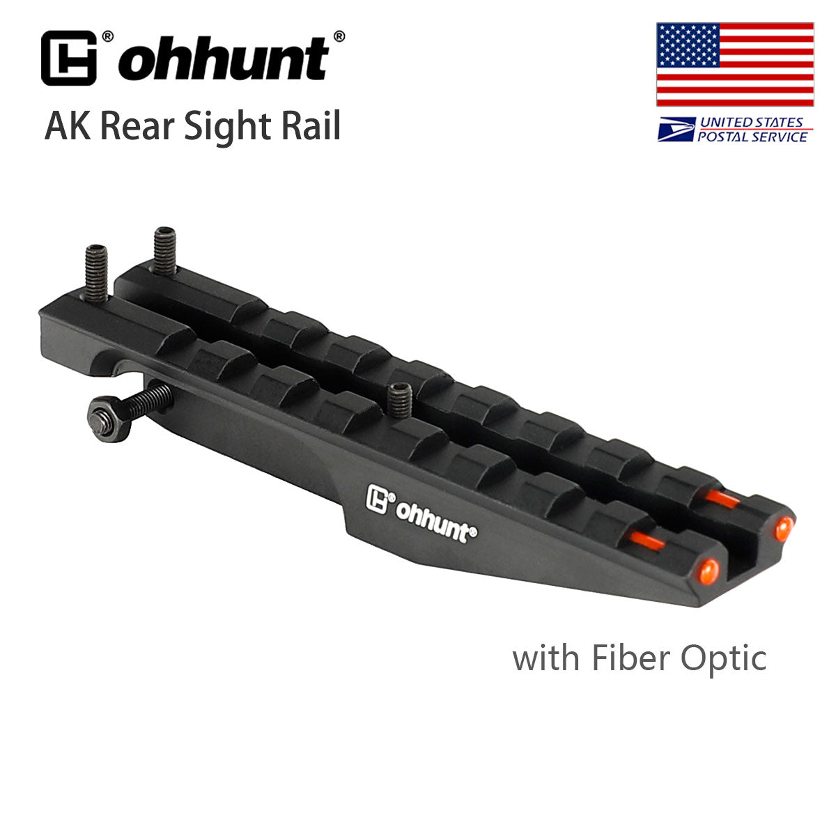 Ohhunt AK 47/74 Rear Sight Rail Mount for Red Dot Sight Low Profile