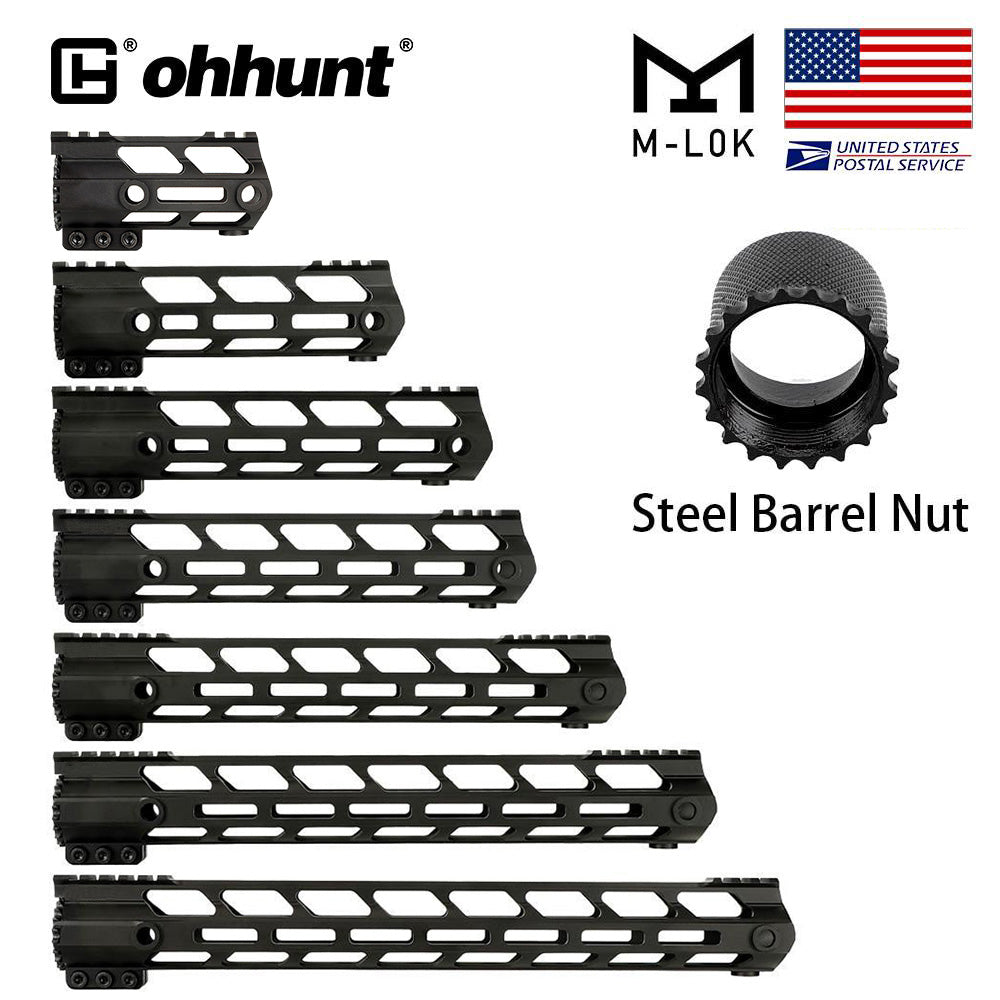 AR 15 Ultra Light Raw M-lok Rail Handguard серебристого цвета 4 дюйма 7 дюймов 9 дюймов 10 дюймов 12 дюймов 13,5 дюймов 15 дюймов
