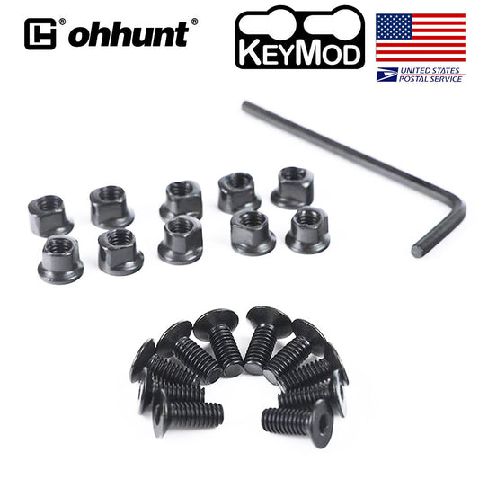 Replacement KeyMod Rail Cover Screws and Nuts 10 Sets Pack