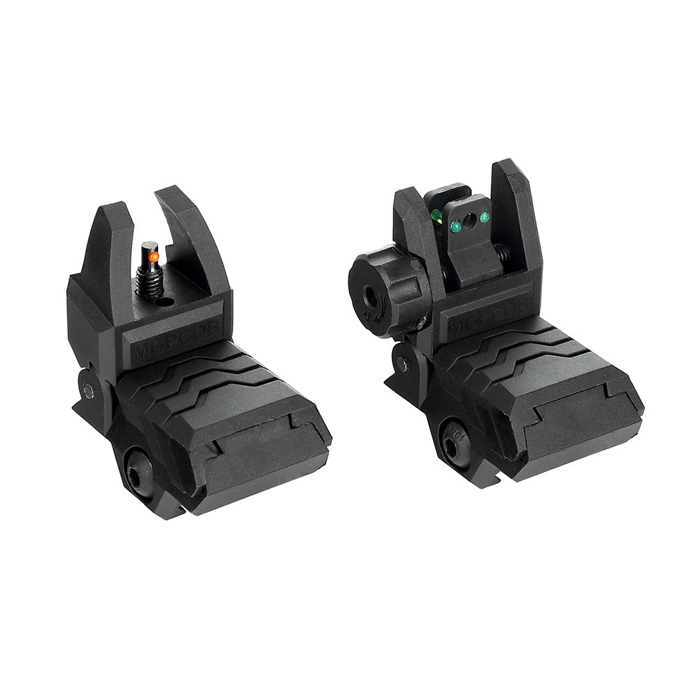 ohhunt® Polymer Flip up Sights Back-Up Front Rear Sights for AR15/M16