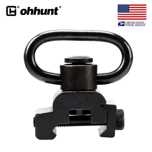 ohhunt® Tactical 20mm Picatinny Rail Mounted Sling Adapter W/ QD Heavy Duty Swivel Push Button