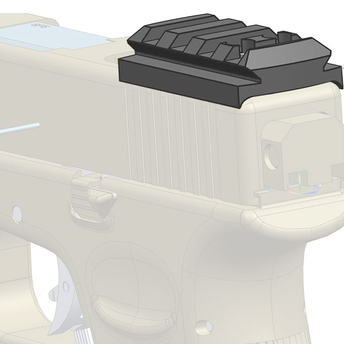 ohhunt® Placa de montagem Red Dot para pistola GLock compatível com RMR RMS Doctor OTW Bushnell Trophy TRS-25