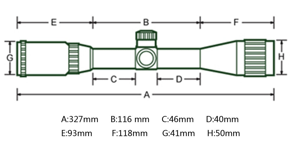 ohhunt 3-9X40 AO Hunting Rifle Scope Mil Dot