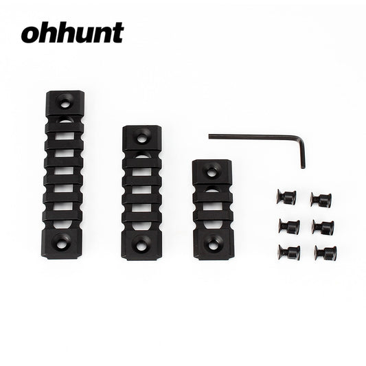 ohhunt Aluminum Lightweight Picatinny Keymod Rail Section 3 Pcs - 3 Slot 5 Slot 7 Slot