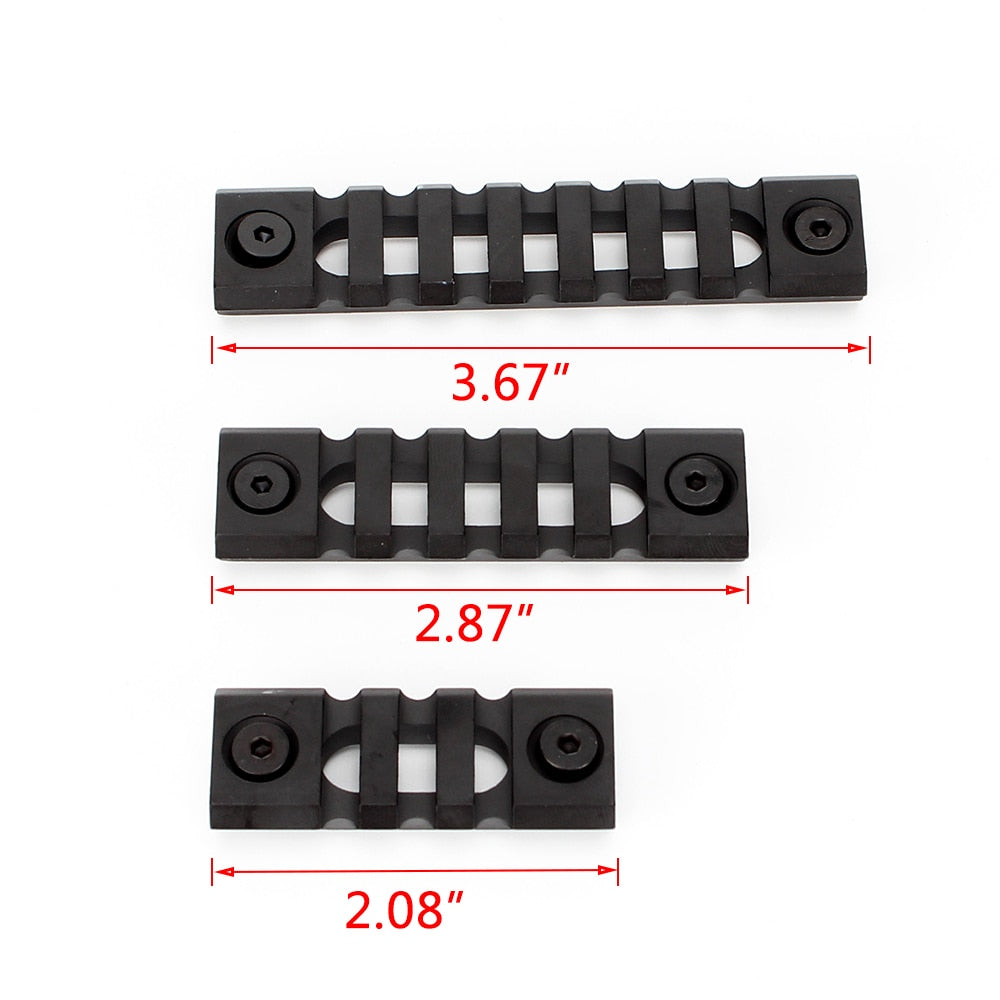 ohhunt Keymod Picatinny Rail Section Aluminum 3 Pcs - 3 Slot 5 Slot 7 Slot