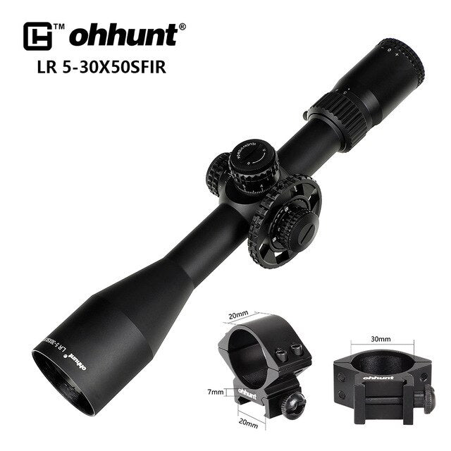 ohhunt® LR 5-30x50 SFIR Long Range Rifle Scope Tactical Riflescope