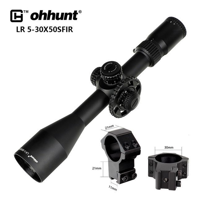 ohhunt® LR 5-30x50 SFIR Mira telescópica para rifle de longo alcance