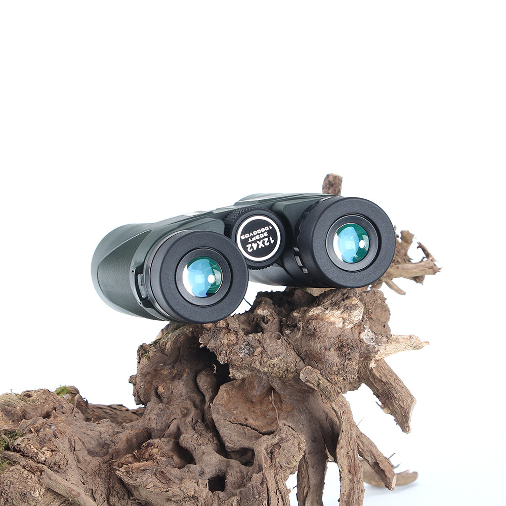 ohhunt 12X42 Binoculars Waterproof Fogproof Telescope Powerful Bright Optics Scope Camping Hiking Binocular Dark Green