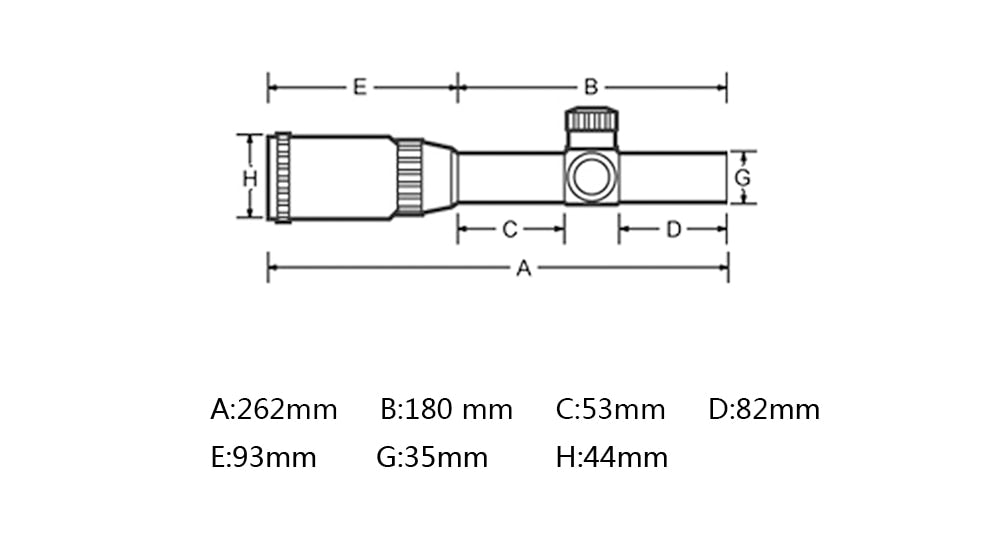 ohhunt LR 1.25-9X28 Compact Rifle Scopes 35mm Tube Glass Etched Reticle Red Illuminated Turrets Lock Reset
