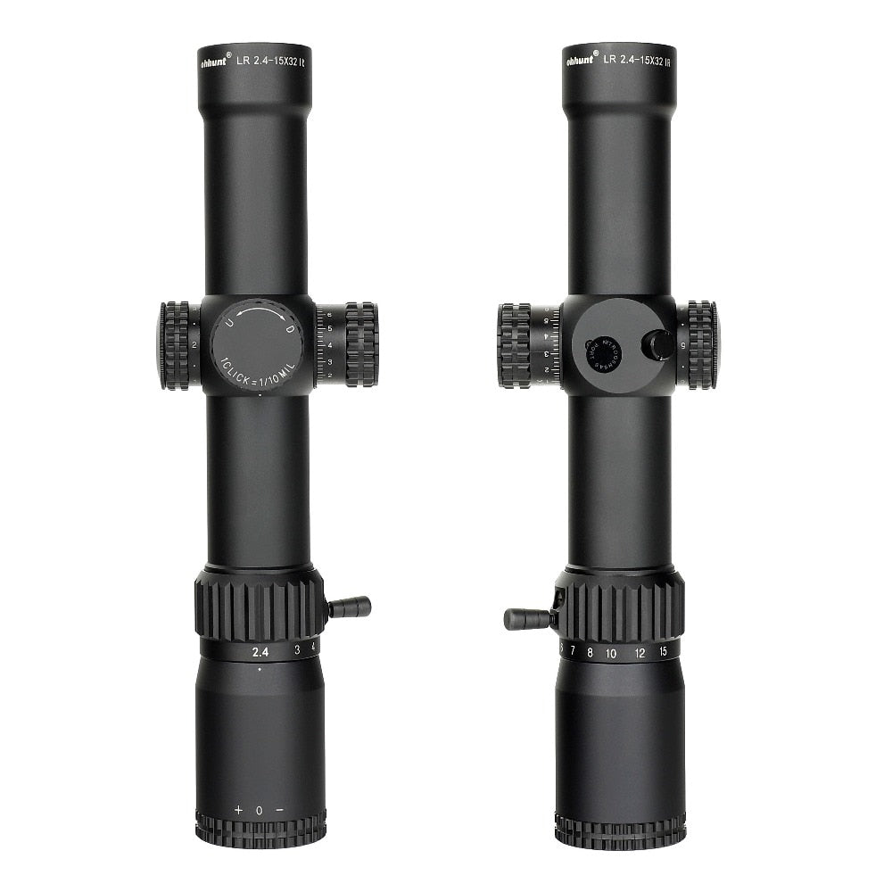 ohhunt LR 2.4-15X32 Compact Rifle Scope Tubo de 35mm Óptica Tática