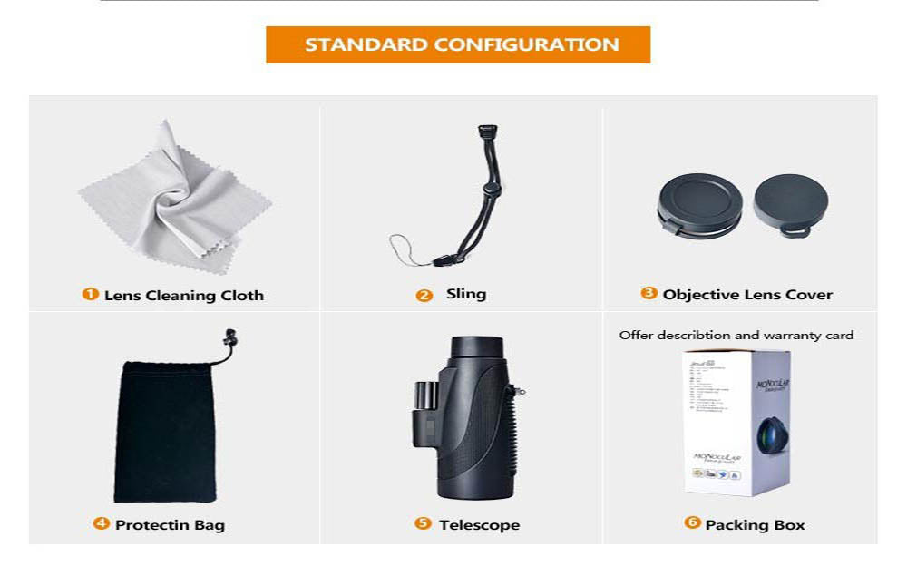 ohhunt 10X32 BAK4 Binoculars Monocular Waterproof Fogproof Zoom Power Birdwatching Telescope