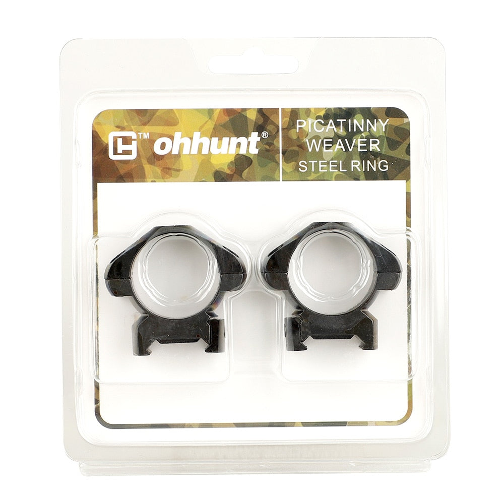 ohhunt® Steel 30mm Picatinny Scope Rings Medium Profile 2PCs