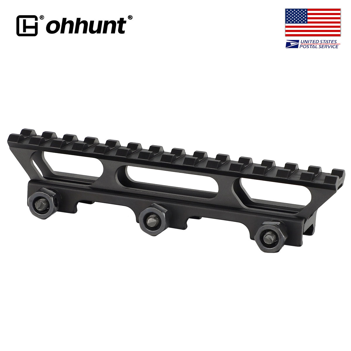 ohhunt® High Profile 1 inch See Through Picatinny Riser Mount - 14 Slo
