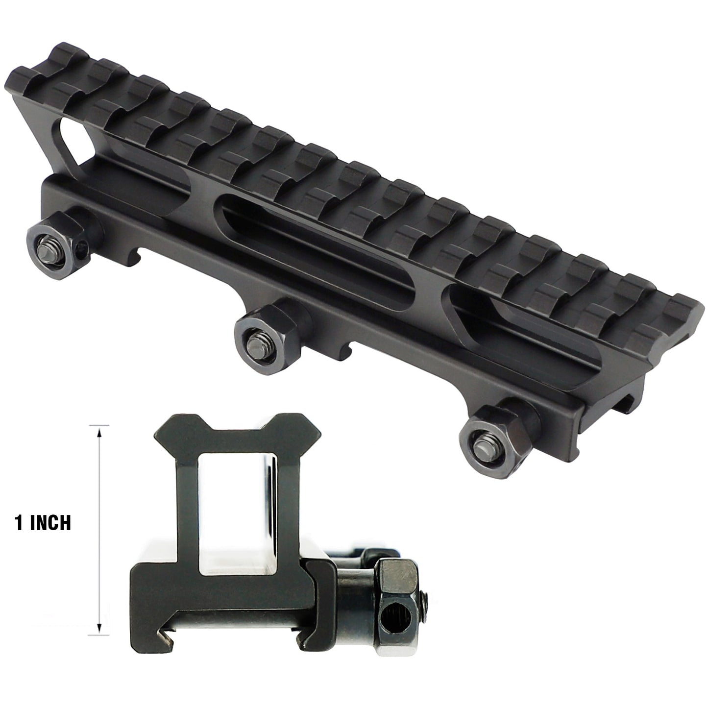 ohhunt® High Profile 1 inch See Through Picatinny Riser Mount  -  14 Slot