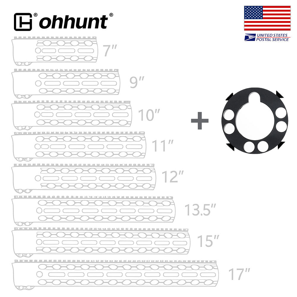Large ID 1.8" Free Float Handguard with end cap