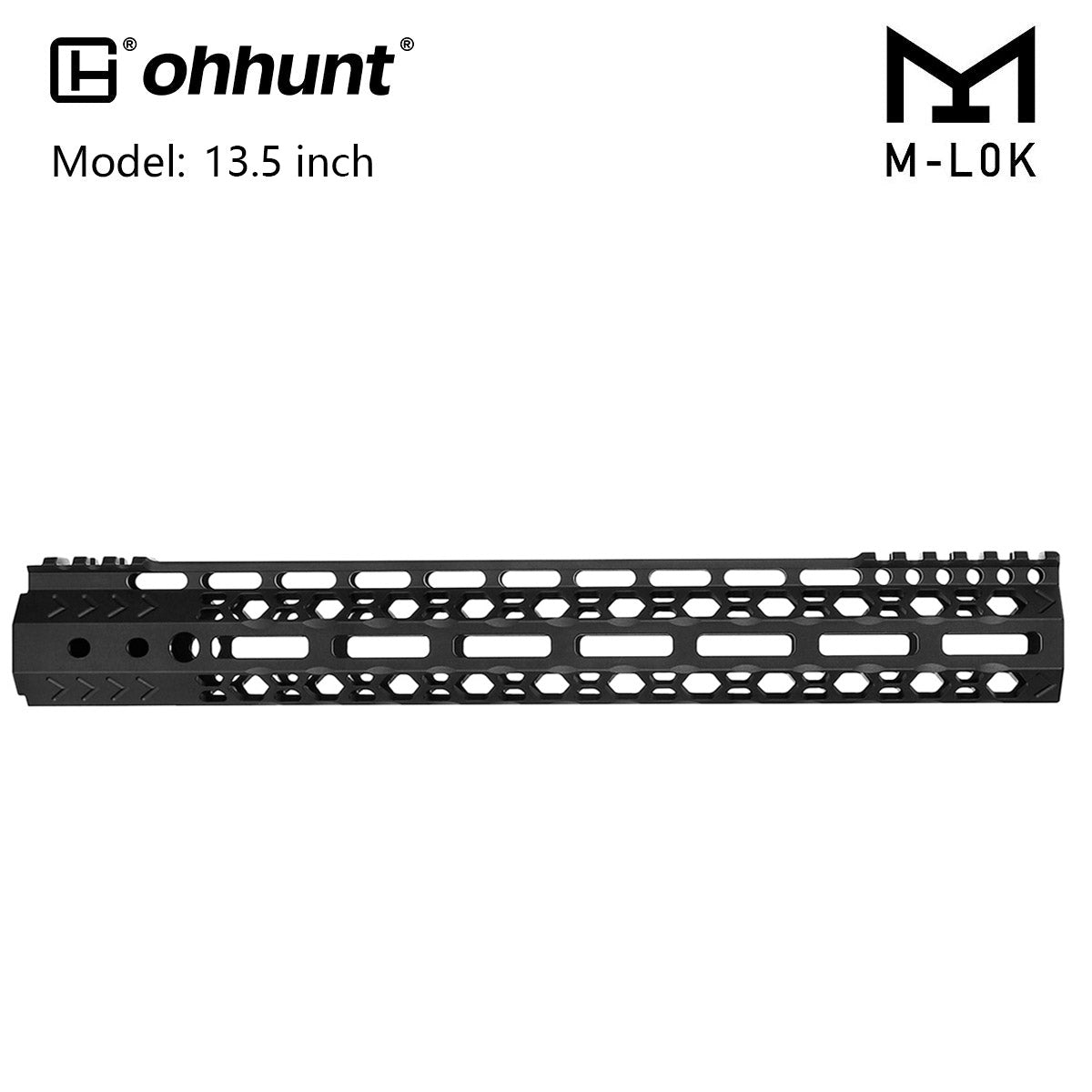 Ohhunt® AR-15 13.5" Ultra Light Hex Free Float M-lok Handguard with Steel Barrel Nut
