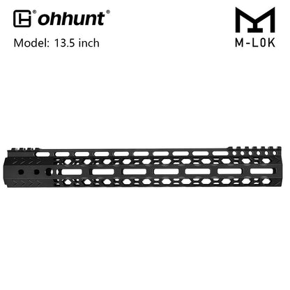 Ohhunt® AR-15 13.5" Ultra Light Hex Free Float M-lok Handguard with Steel Barrel Nut