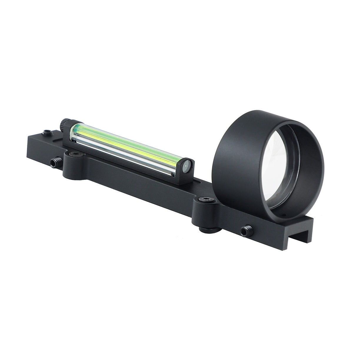 1x32 Ventilated Rib Shotgun Sight Collimator Fiber Optic Circle Dot Sight with Replaceable Red/Green Fiber Optic