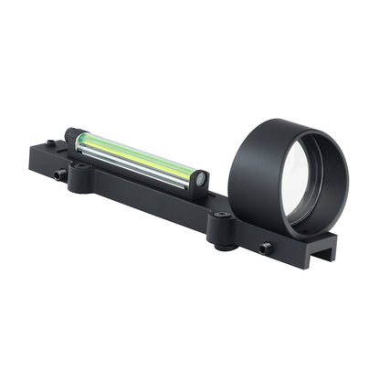 1x32 Ventilated Rib Shotgun Sight Collimator Fiber Optic Circle Dot Sight with Replaceable Red/Green Fiber Optic