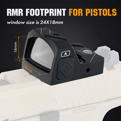 ohhunt® 2 MOA Shake Awake Grünpunktvisier, kompatibel mit Picatinny-Montage oder RMR-Footprint