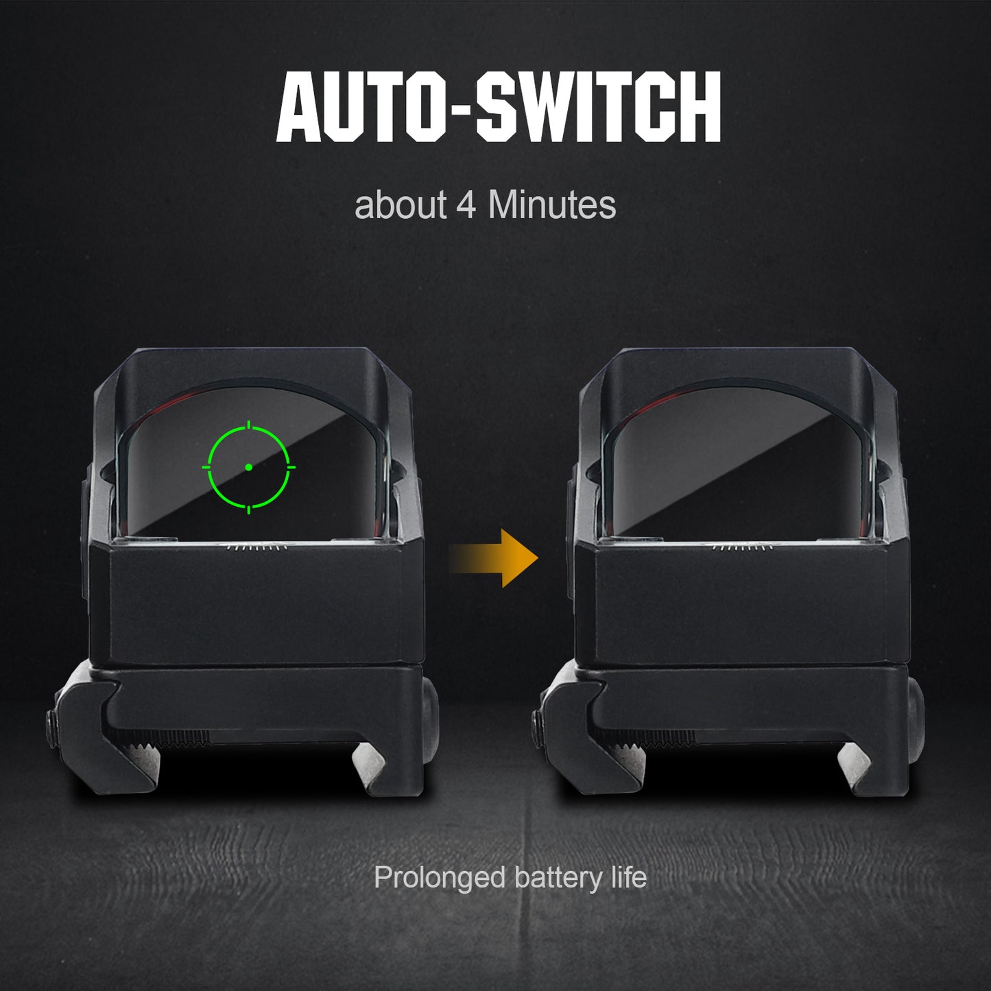 ohhunt® 2 MOA Shake Awake Green Dot Sight 2MOA to 32MOA Multiple Reticle