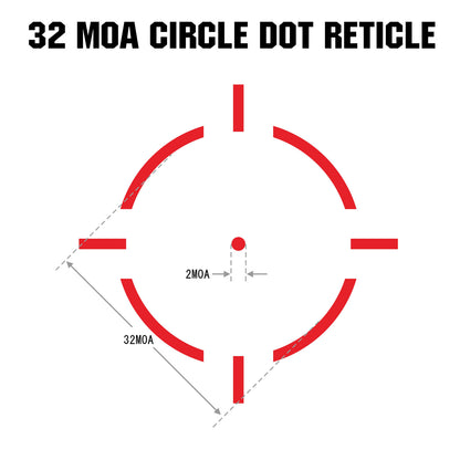 ohhunt® 2 MOA Multiple-Reticle Shake Awake Red Dot Sight with RMR Footprint Mount