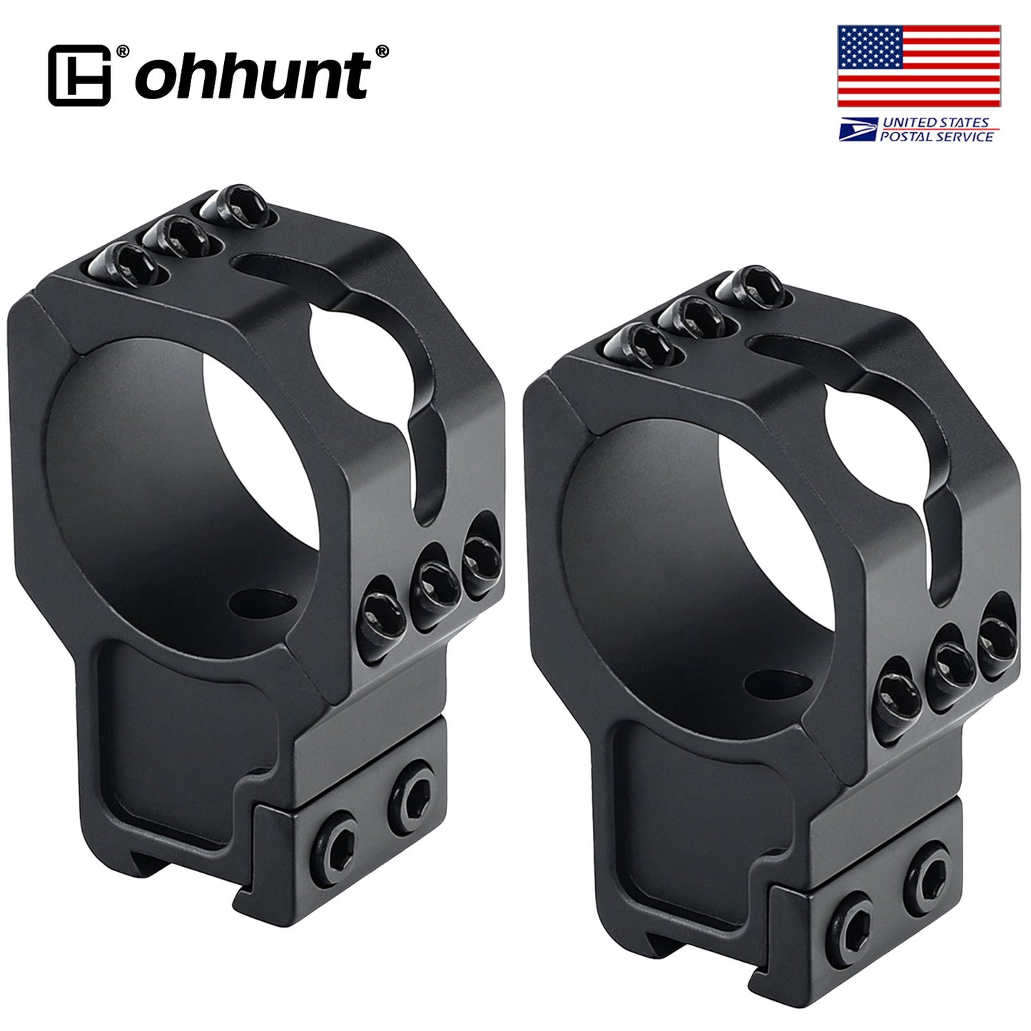 30mm Dovetail Scope Rings for 3/8“ 11mm Dovetail Rails - Ultra-high Profile 1.45"